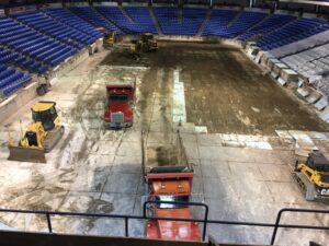 Mohegan Sun Arena floor replacement 2017
